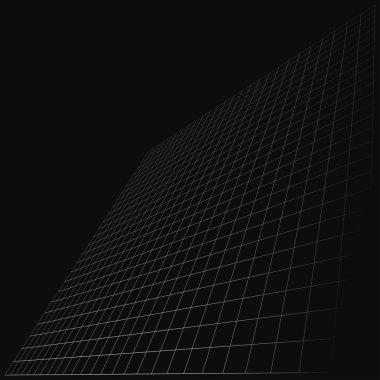 Soyut 3D ızgara, perspektif örgüsü. Damalı uzamsal kareler desen, kare tasarım ögesi