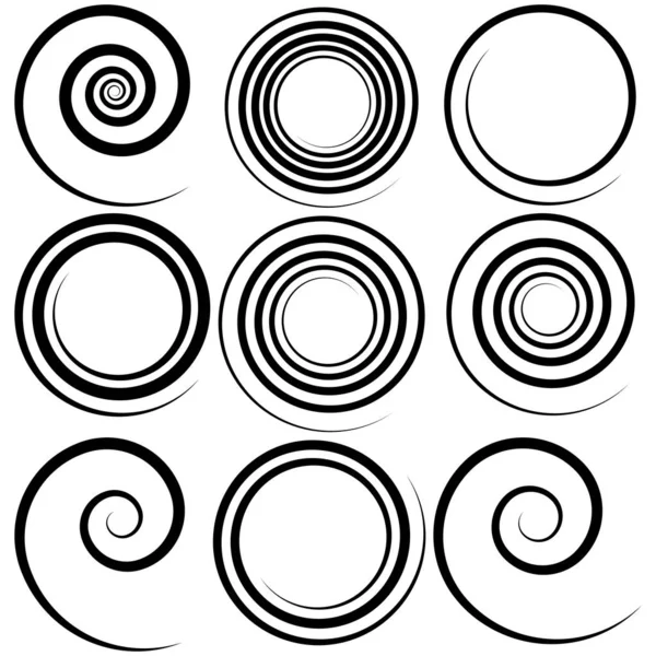 Spiral Virvlande Virvlande Element Cyklisk Bubbelpool Virvelvind Contortion Design — Stock vektor