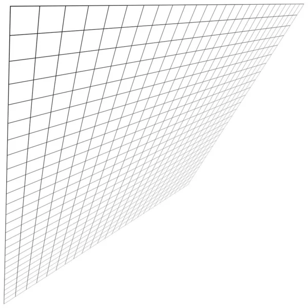 摘要三维网格 网格透视 检查空间正方形图案 正方形设计元素 — 图库矢量图片