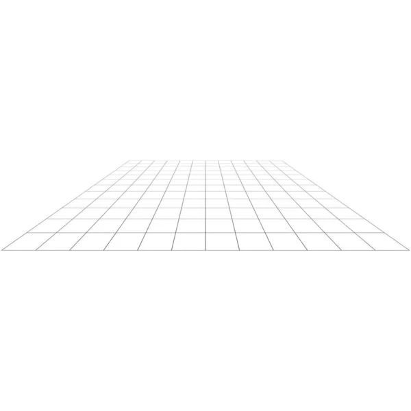 Abstract Raster Gaas Perspectief Gecontroleerde Ruimtelijke Vierkanten Patroon Vierkanten Design — Stockvector