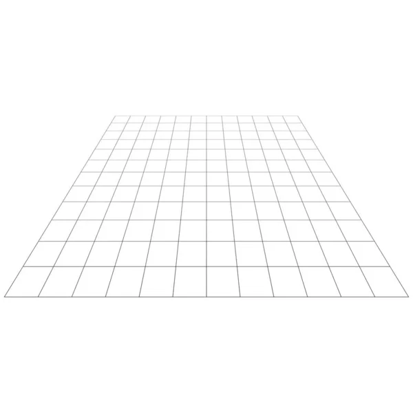 摘要三维网格 网格透视 检查空间正方形图案 正方形设计元素 — 图库矢量图片