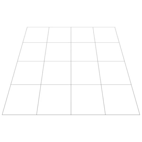 Abstraktní Mřížka Perspektivou Kostkované Prostorové Čtverce Vzor Čtverce Designový Prvek — Stockový vektor