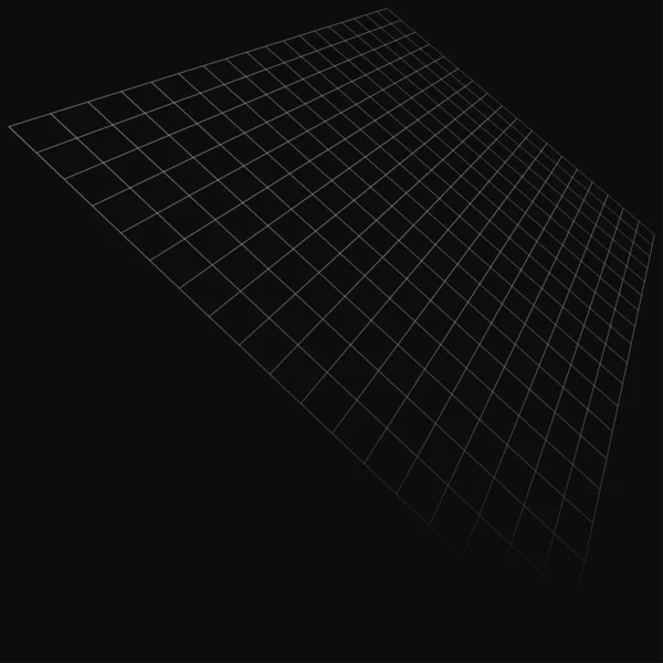 Grille Abstraite Mesh Perspective Motif Carrés Spatiaux Carreaux Élément Conception — Image vectorielle