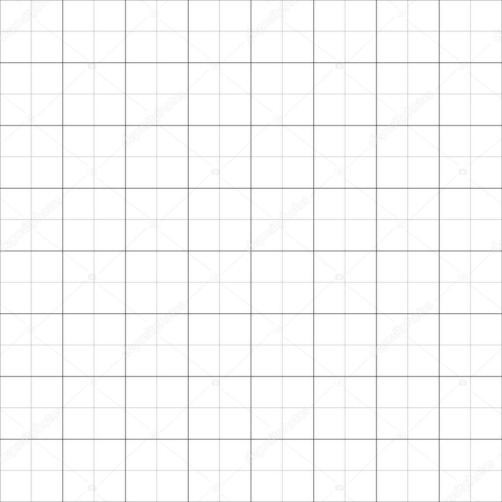 Squares grid, mesh. Graph, plotting, coordinate paper pattern, texture vector illustration. Seamlessly repeatable.