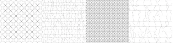 Tekrarlanan Geometrik Siyah Beyaz Desen Arkaplan Doku — Stok Vektör