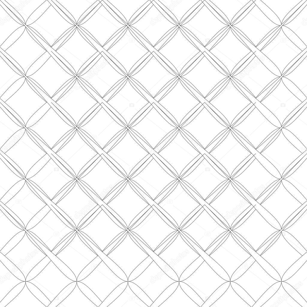 Repetitive geometric black and white pattern, background, texture