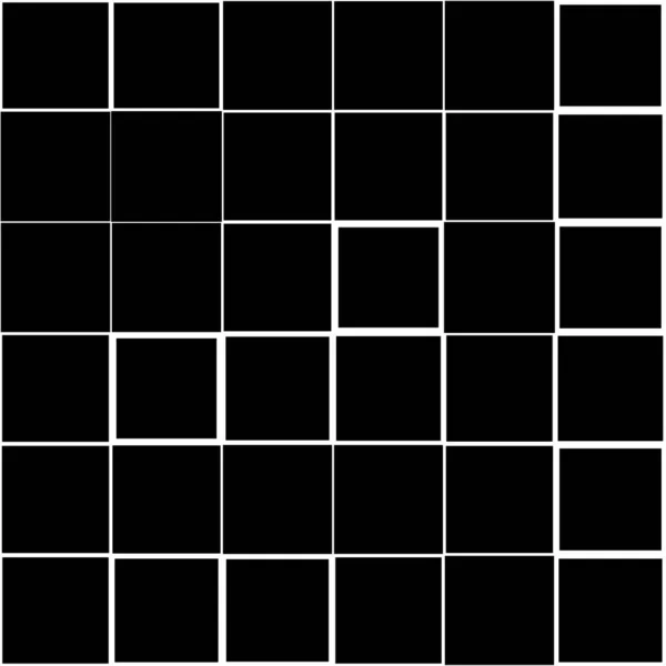 Bianco Nero Casuale Quadrati Mosaico Piastrelle Modello Illustrazione Vettoriale Stock — Vettoriale Stock