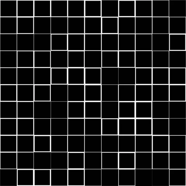 Czarno Białe Losowe Kwadraty Wzór Mozaiki Płytek Ilustracja Wektora Akcji — Wektor stockowy
