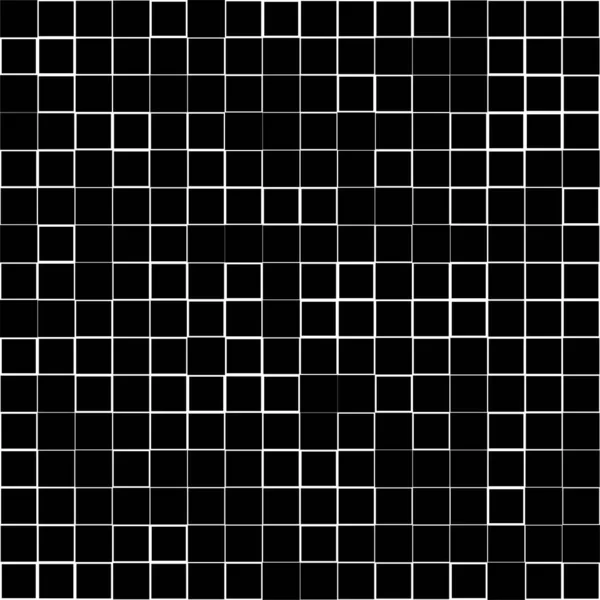 Bianco Nero Casuale Quadrati Mosaico Piastrelle Modello Illustrazione Vettoriale Stock — Vettoriale Stock