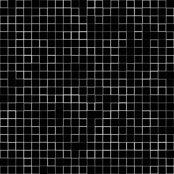 Blanco Negro Azar Cuadrados Mosaico Azulejos Patrón Ilustración Vector Stock — Vector de stock