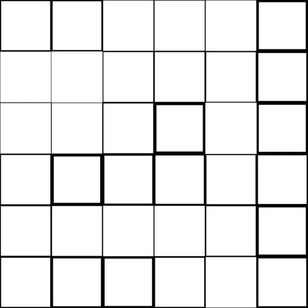 Blanco Negro Azar Cuadrados Mosaico Azulejos Patrón Ilustración Vector Stock — Vector de stock