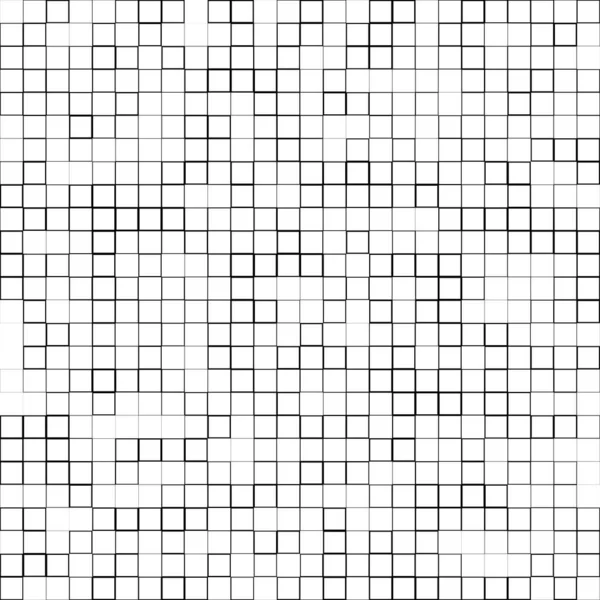 Preto Branco Quadrados Aleatórios Mosaicos Padrão Ilustração Vetor Estoque Gráficos — Vetor de Stock