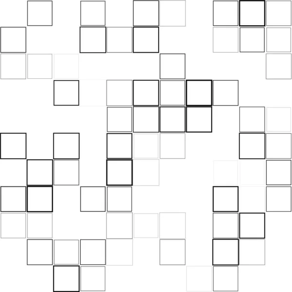 Bianco Nero Casuale Quadrati Mosaico Piastrelle Modello Illustrazione Vettoriale Stock — Vettoriale Stock