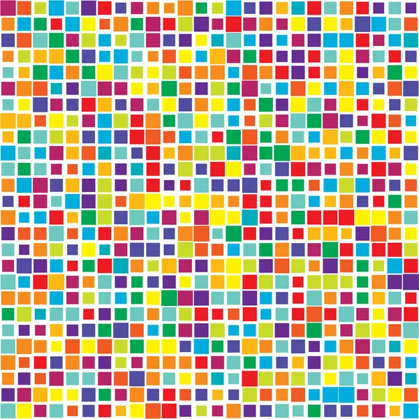 Bunte Lebendige Lebendige Zufällige Quadrate Mosaikfliesen Muster Hintergrund Textur Bestandsvektorillustration — Stockvektor