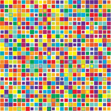 Renkli, canlı, canlı kareler mozaik fayanslar desen, arka plan, doku. Stock vektör illüstrasyonu, Clip-art grafikleri
