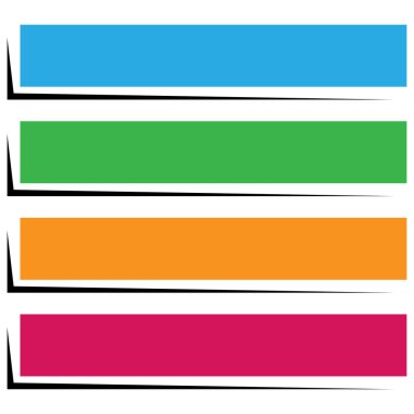 Klasik basit pankart, düğme şekilleri şablon