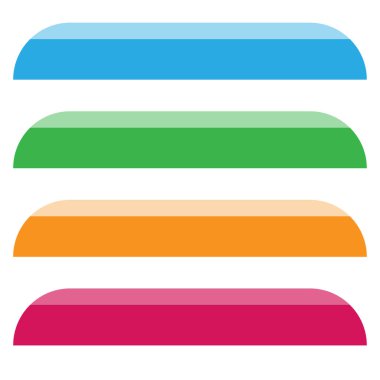 Klasik basit pankart, düğme şekilleri şablon