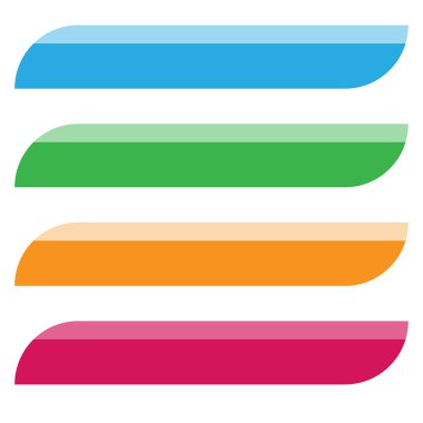 Klasik basit pankart, düğme şekilleri şablon