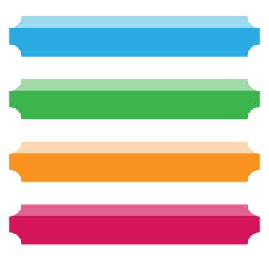 Klasik basit pankart, düğme şekilleri şablon