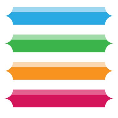 Klasik basit pankart, düğme şekilleri şablon