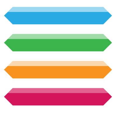 Klasik basit pankart, düğme şekilleri şablon