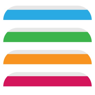 Klasik basit pankart, düğme şekilleri şablon