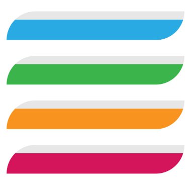 Klasik basit pankart, düğme şekilleri şablon