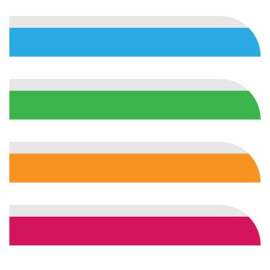 Klasik basit pankart, düğme şekilleri şablon