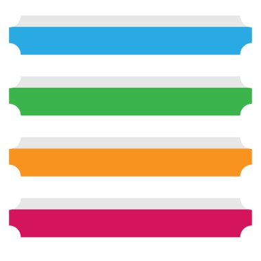 Klasik basit pankart, düğme şekilleri şablon