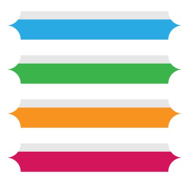 Klasik basit pankart, düğme şekilleri şablon