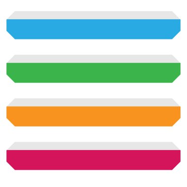 Klasik basit pankart, düğme şekilleri şablon