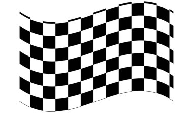 Damalı, dalgalı dalgalı yarış bayrağı ve farklı desinty kareler. Kare desenli bayrak. Bitiş çizgisi, şampiyonluk bayrağı