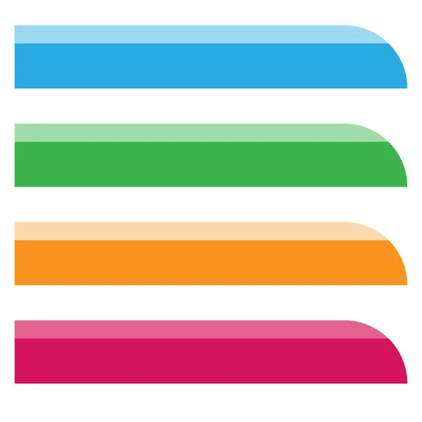 Κλασικό Απλό Banner Κουμπί Σχήματα Πρότυπο — Διανυσματικό Αρχείο