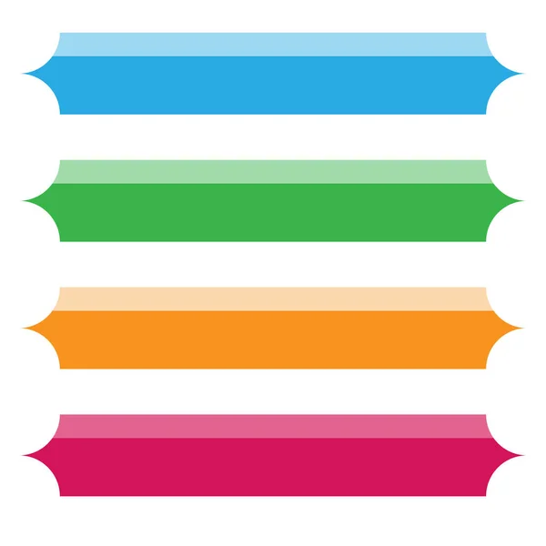 Κλασικό Απλό Banner Κουμπί Σχήματα Πρότυπο — Διανυσματικό Αρχείο