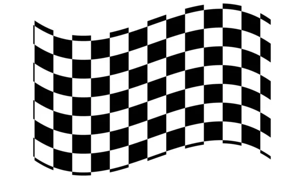 Checkered Chequered Acenando Bandeira Corrida Ondulada Com Diferentes Quadrados Desinty —  Vetores de Stock