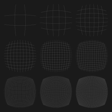 Şebeke, ağ, kafes, bozulma, deformasyon etkisi. Bozukluk, deformasyon dizisi