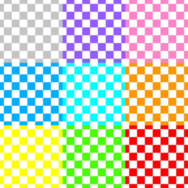 Colored Checkerboard Chessboard Chesstable Checkered Squares Seamlessly Repeatable Pattern — Stock Vector