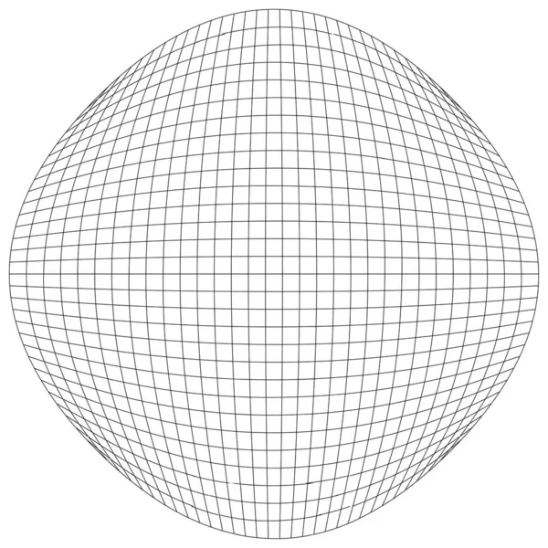 Grade Malha Treliça Grade Com Distorcer Deformar Efeito Distorção Matriz — Vetor de Stock