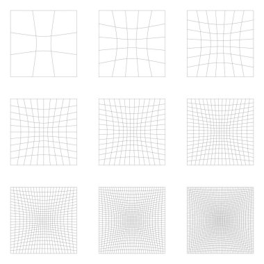 Şebeke, ağ, kafes, bozulma, deformasyon etkisi. Bozukluk, deformasyon dizisi