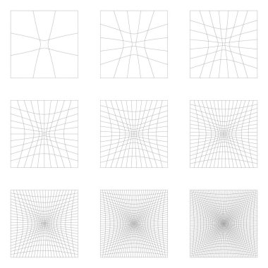 Şebeke, ağ, kafes, bozulma, deformasyon etkisi. Bozukluk, deformasyon dizisi