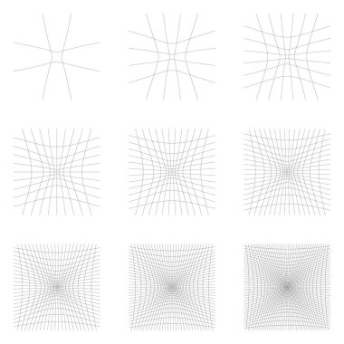Şebeke, ağ, kafes, bozulma, deformasyon etkisi. Bozukluk, deformasyon dizisi