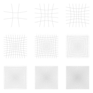 Şebeke, ağ, kafes, bozulma, deformasyon etkisi. Bozukluk, deformasyon dizisi