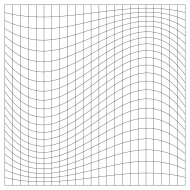 Şebeke, ağ, kafes, bozulma, deformasyon etkisi. Bozukluk, deformasyon dizisi