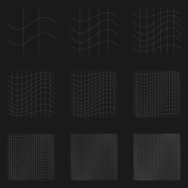 Şebeke, ağ, kafes, bozulma, deformasyon etkisi. Bozukluk, deformasyon dizisi