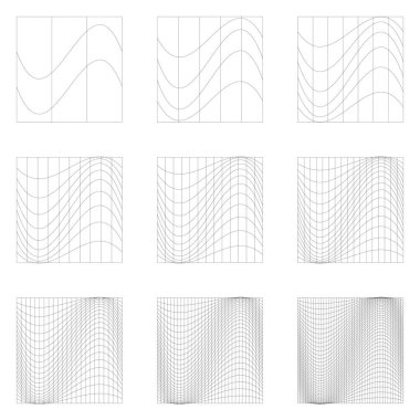 Şebeke, ağ, kafes, bozulma, deformasyon etkisi. Bozukluk, deformasyon dizisi
