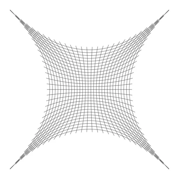 Grade Malha Treliça Grade Com Distorcer Deformar Efeito Distorção Matriz — Vetor de Stock