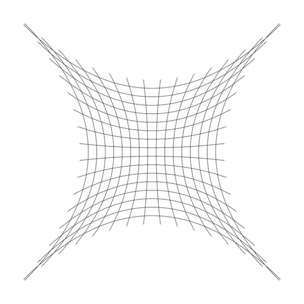 Rejilla Malla Celosía Rejilla Con Distorsión Efecto Deforme Distorsión Deformación — Archivo Imágenes Vectoriales