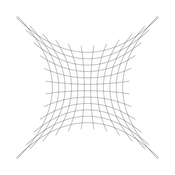 Grid Mesh Galler Galler Med Förvrängning Deformerad Effekt Snedvridning Deformering — Stock vektor