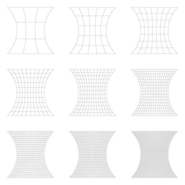 带扭曲的光栅 形变效果 线的畸变 变形阵列 — 图库矢量图片