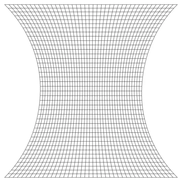 Mřížka Pletivo Mříž Mříž Deformačním Účinkem Zkreslení Deformační Pole Čar — Stockový vektor